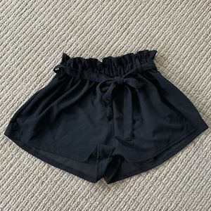Black Paperbag shorts. NWOT!